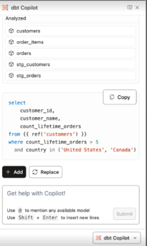 Add and replace buttons. Add and replace buttons.