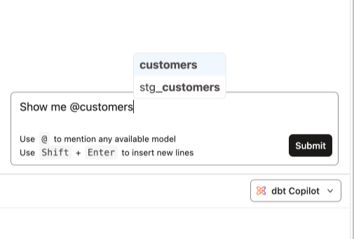 Mention model with menu open. Mention model with menu open.