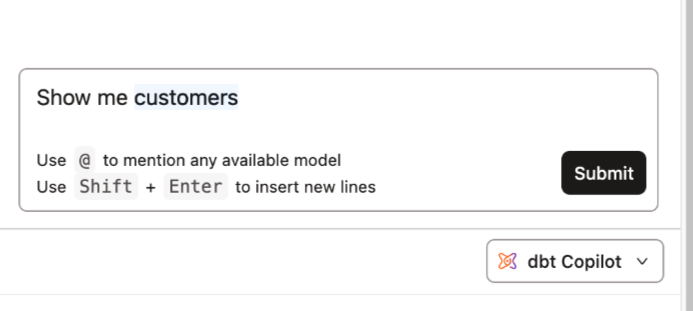 Mention model after selecting from menu.